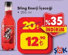 STİNG ENERJİ İÇECEĞİ 250 ML fiyat ve kampanya bilgisi